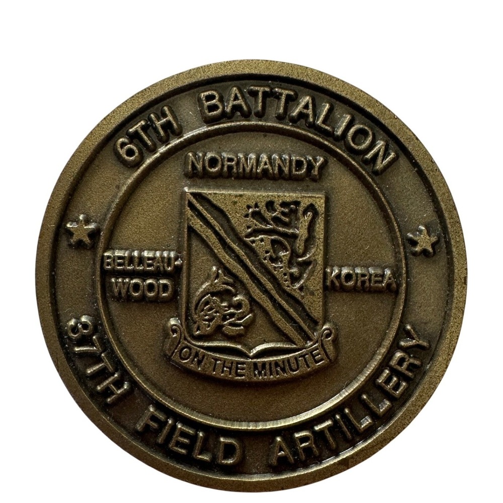 6th Battalion 77th Field Artillery HHSB Rock Steady Military Challenge Coin